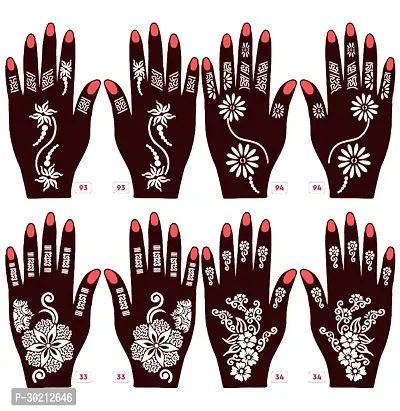 Beautiful Mehndi Stencils Stickers Pack Of 4 Pairs-thumb0