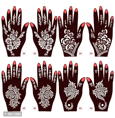 Beautiful Mehndi Stencils Stickers Pack Of 4 Pairs