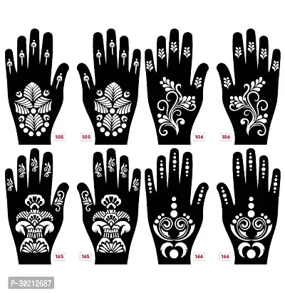 Beautiful Mehndi Stencils Stickers Pack Of 4 Pairs-thumb0