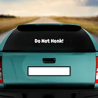 Dikoria Do Not Honk Car Sticker, car Stickers for Car Exterior, Glass, Wall, Window | White Color Standard Size (12x12 Inch) | Design-Do Not Honk Car Sticker White- D884-thumb1