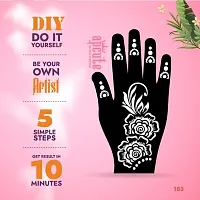 Apcute Temporary tatto stencil | Mehandi Stencils for Girls, women and Kids | Easy to use, Best Mehandi Design Stencil Sticker collections, Design no - Apcute - HB - 183-thumb2