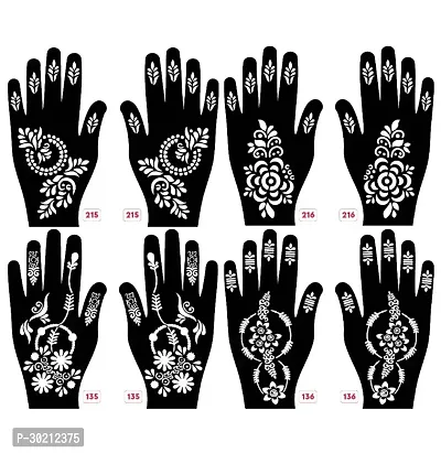 Beautiful Mehndi Stencils Stickers Pack Of 4 Pairs