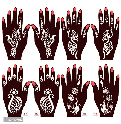 Beautiful Mehndi Stencils Stickers Pack Of 4 Pairs