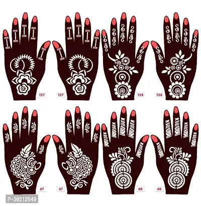 Beautiful Mehndi Stencils Stickers Pack Of 4 Pairs