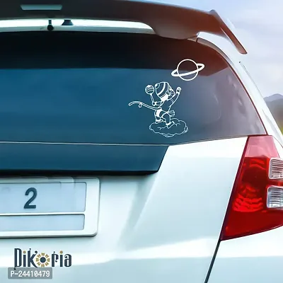 Dikoria Hanuman Ji Car Sticker, car Stickers for Car Exterior, Glass, Wall, Window | White Color Standard Size (12x12 Inch) | Design-Hanuman Ji Car Sticker White- D855