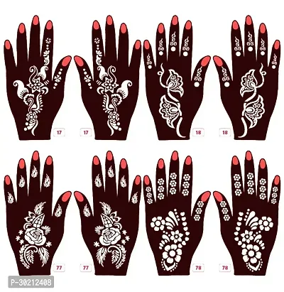 Beautiful Mehndi Stencils Stickers Pack Of 4 Pairs