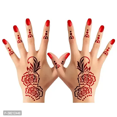 Apcute Temporary tatto stencil | Mehandi Stencils for Girls, women and Kids | Easy to use, Best Mehandi Design Stencil Sticker collections, Design no - Apcute - HB - 183-thumb0