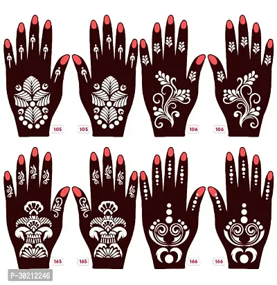 Beautiful Mehndi Stencils Stickers Pack Of 4 Pairs