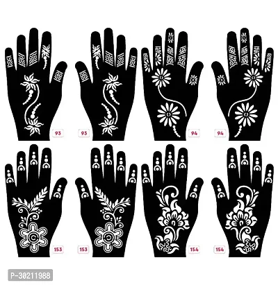 Beautiful Mehndi Stencils Stickers Pack Of 4 Pairs