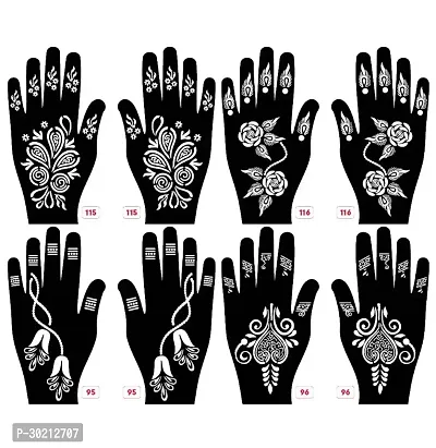 Beautiful Mehndi Stencils Stickers Pack Of 4 Pairs-thumb0