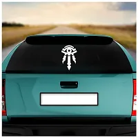 Dikoria Eye Design Car Sticker, car Stickers for Car Exterior, Glass, Wall, Window | White Color Standard Size (12x12 Inch) | Design-Eye Design Car Sticker White- D902-thumb1