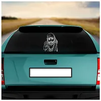 Dikoria Sai Baba Car Sticker, car Stickers for Car Exterior, Glass, Wall, Window | White Color Standard Size (12x12 Inch) | Design-Sai Baba Car Sticker White- D594-thumb1