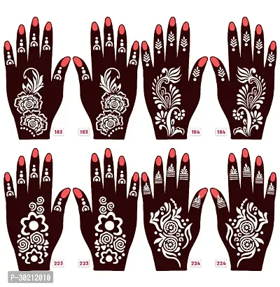 Beautiful Mehndi Stencils Stickers Pack Of 4 Pairs-thumb0