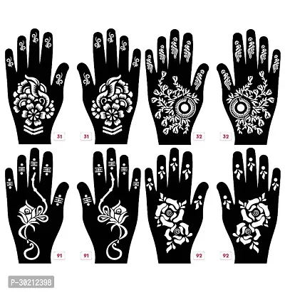 Beautiful Mehndi Stencils Stickers Pack Of 4 Pairs