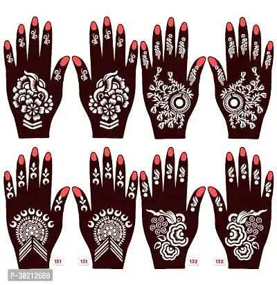 Beautiful Mehndi Stencils Stickers Pack Of 4 Pairs-thumb0