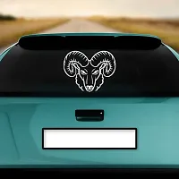 Dikoria Sheep Car Sticker, car Stickers for Car Exterior, Glass, Wall, Window | White Color Standard Size (12x12 Inch) | Design-Sheep Car Sticker White- D641-thumb1