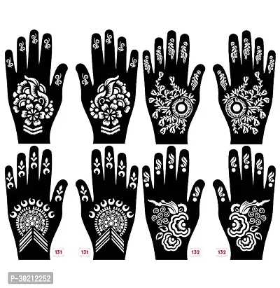 Beautiful Mehndi Stencils Stickers Pack Of 4 Pairs-thumb0