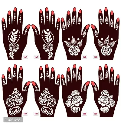 Beautiful Mehndi Stencils Stickers Pack Of 4 Pairs