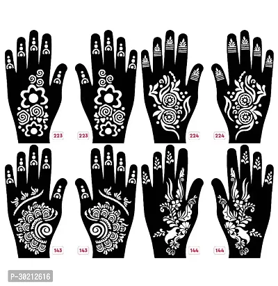 Beautiful Mehndi Stencils Stickers Pack Of 4 Pairs-thumb0