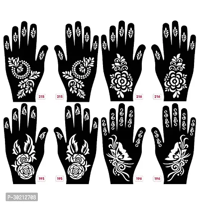 Beautiful Mehndi Stencils Stickers Pack Of 4 Pairs