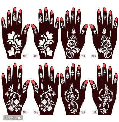 Beautiful Mehndi Stencils Stickers Pack Of 4 Pairs