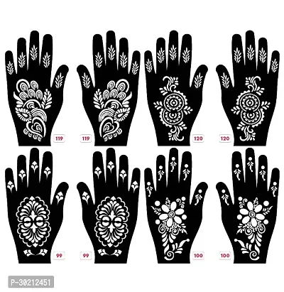 Beautiful Mehndi Stencils Stickers Pack Of 4 Pairs