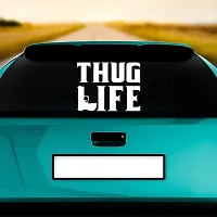 Dikoria Thug Life Car Sticker, car Stickers for Car Exterior, Glass, Wall, Window | White Color Standard Size (12x12 Inch) | Design-Thug Life Car Sticker White- D185-thumb1