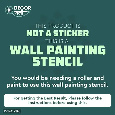 Decor Gali Wall Painting Stencils for Room Decoration Size - 16x24 Inches Design No-DS-D26-thumb5