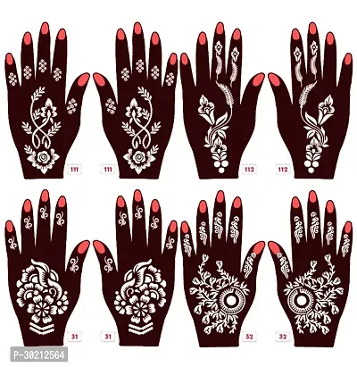 Beautiful Mehndi Stencils Stickers Pack Of 4 Pairs