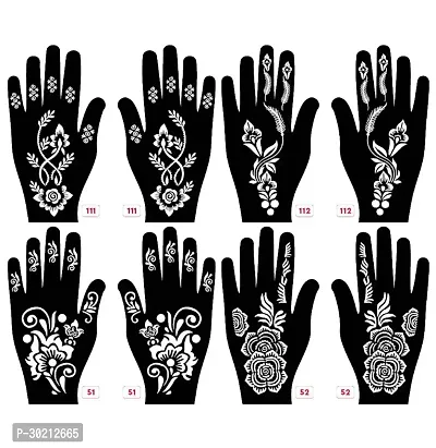 Beautiful Mehndi Stencils Stickers Pack Of 4 Pairs-thumb0