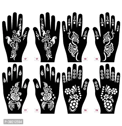 Beautiful Mehndi Stencils Stickers Pack Of 4 Pairs