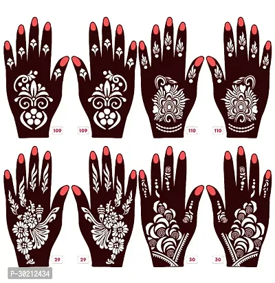 Beautiful Mehndi Stencils Stickers Pack Of 4 Pairs