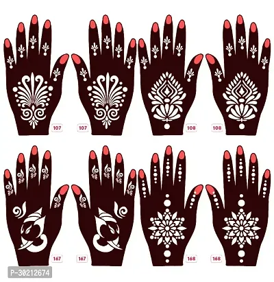 Beautiful Mehndi Stencils Stickers Pack Of 4 Pairs-thumb0