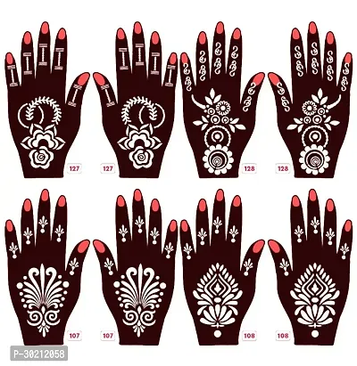 Beautiful Mehndi Stencils Stickers Pack Of 4 Pairs-thumb0