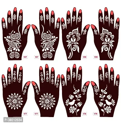 Beautiful Mehndi Stencils Stickers Pack Of 4 Pairs