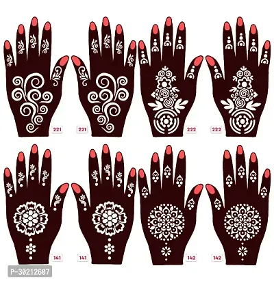 Beautiful Mehndi Stencils Stickers Pack Of 4 Pairs