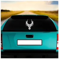 Dikoria Eagle Design Car Sticker, car Stickers for Car Exterior, Glass, Wall, Window | White Color Standard Size (12x12 Inch) | Design-Eagle Design Car Sticker White- D83-thumb1