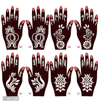 Beautiful Mehndi Stencils Stickers Pack Of 4 Pairs-thumb0