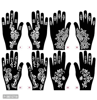 Beautiful Mehndi Stencils Stickers Pack Of 4 Pairs