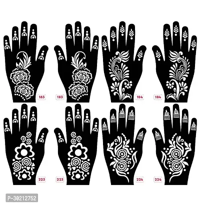 Beautiful Mehndi Stencils Stickers Pack Of 4 Pairs