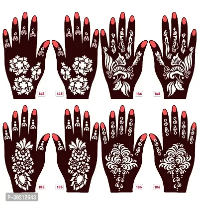 Beautiful Mehndi Stencils Stickers Pack Of 4 Pairs