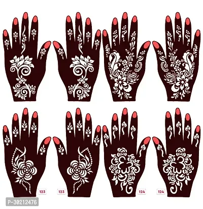 Beautiful Mehndi Stencils Stickers Pack Of 4 Pairs