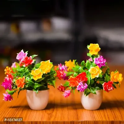 Artificial Plants for Home Decor - Decorative Plants Artificial Flowers with Pot set of 2