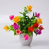 Artificial Plants for Home Decor - Decorative Plants Artificial Flowers with Pot set of 2-thumb1