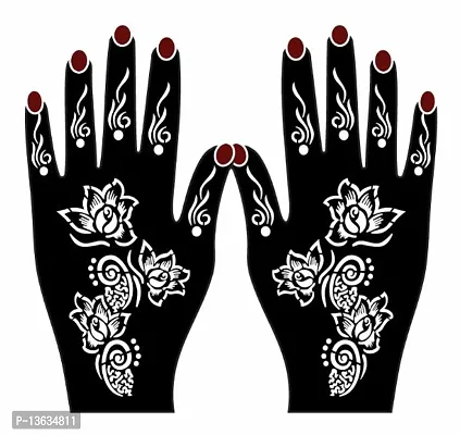 mehndi stencil sticker design for hand set of 2 piece for both hand