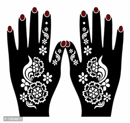 mehndi stencil sticker design for hand set of 2 piece for both hand