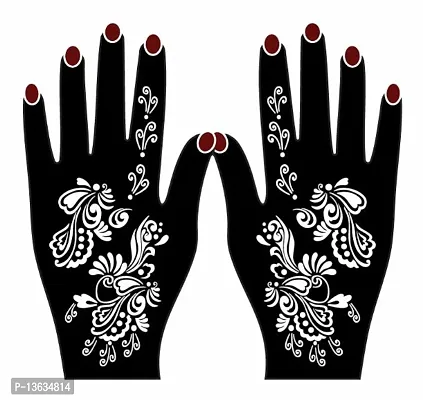 mehndi stencil sticker design for hand set of 2 piece for both hand