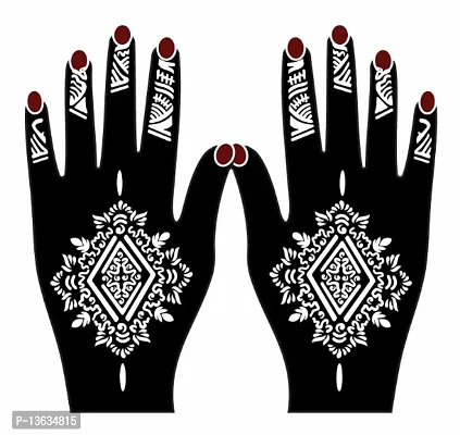 mehndi stencil sticker design for hand set of 2 piece for both hand