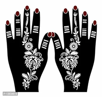 mehndi stencil sticker design for hand set of 2 piece for both hand