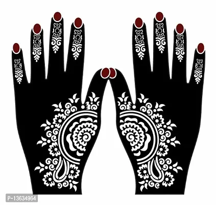 Apcute mehndi stencil sticker of both hands